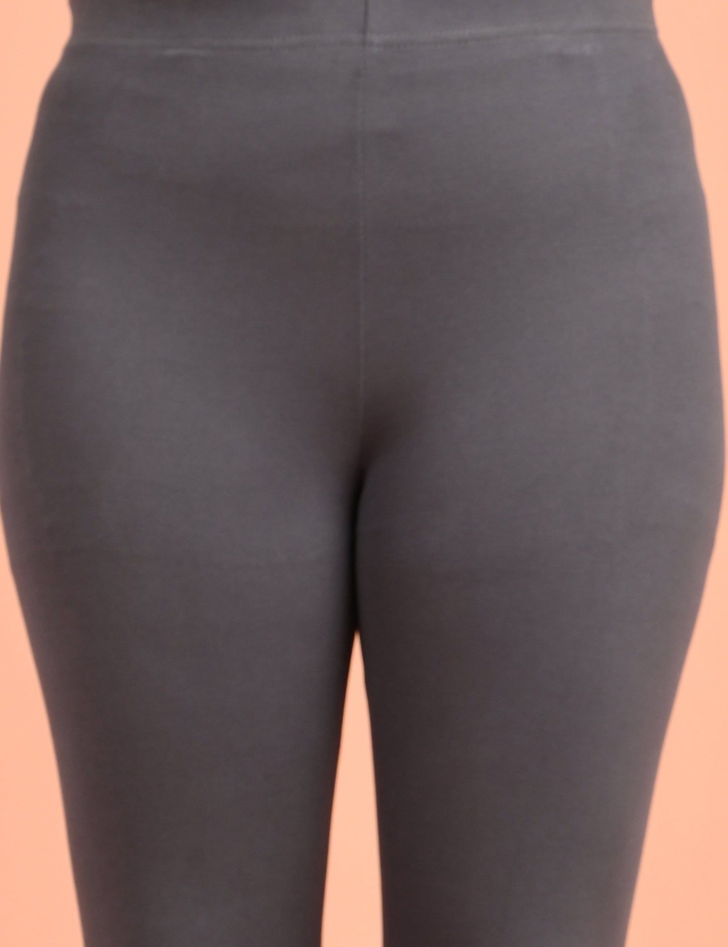 ONVIEW | 018 | E Grey Cotton Lycra Ankle Length Legging 220gsm