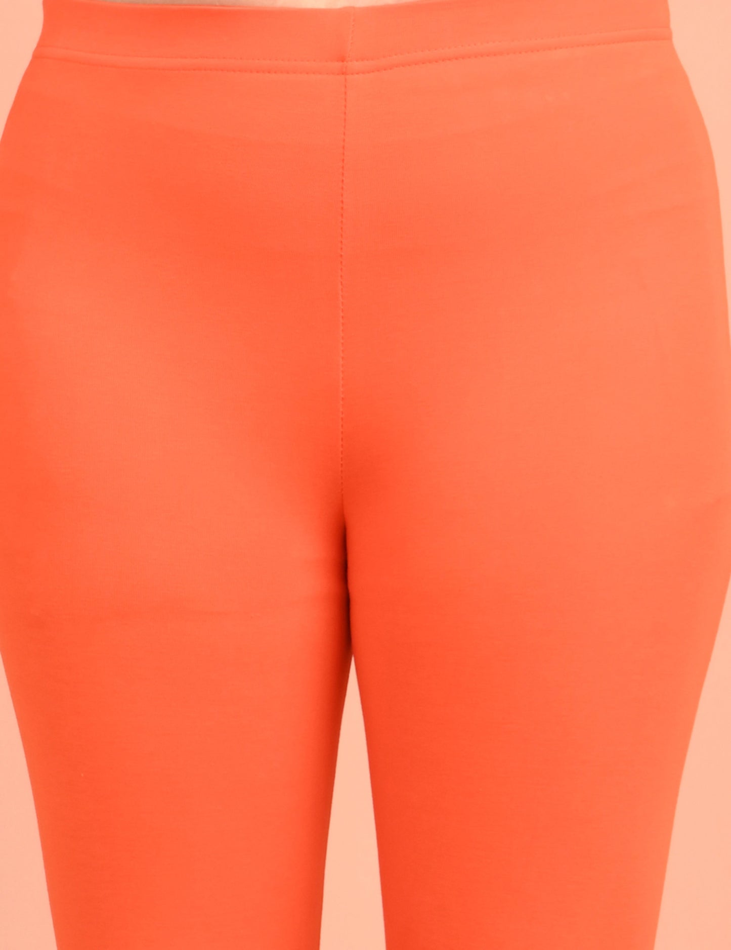 ONVIEW | 022 | Orange Cotton Lycra Ankle Length Legging 220gsm