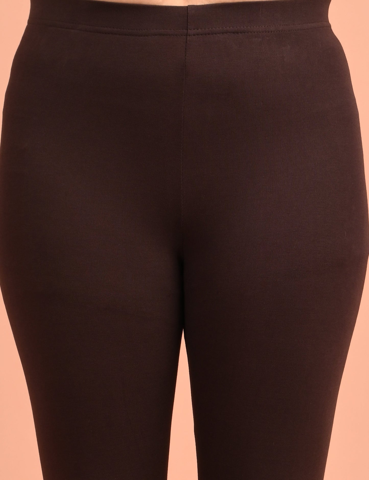 ONVIEW | 024 | Coffee Brown Cotton Lycra Ankle Length Legging 220gsm