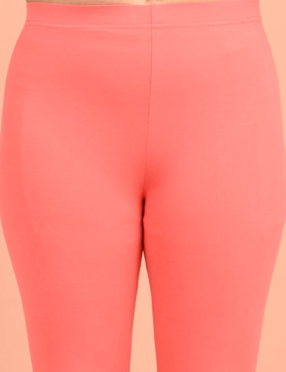 ONVIEW | 031 | Lite Coral Cotton Lycra Ankle Length Legging 220gsm
