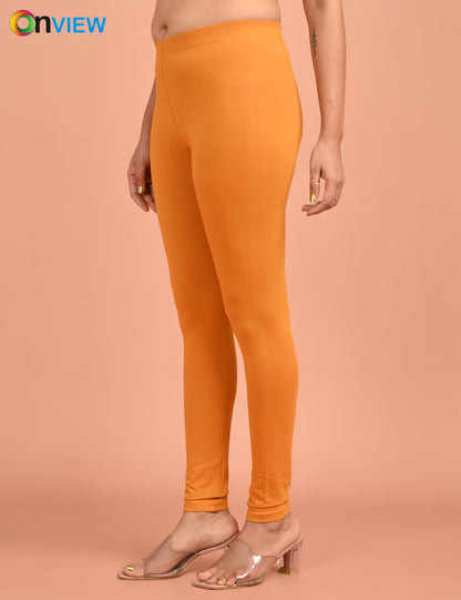 ONVIEW | 034 | Dark Mustard Cotton Lycra Ankle Length Legging 220gsm