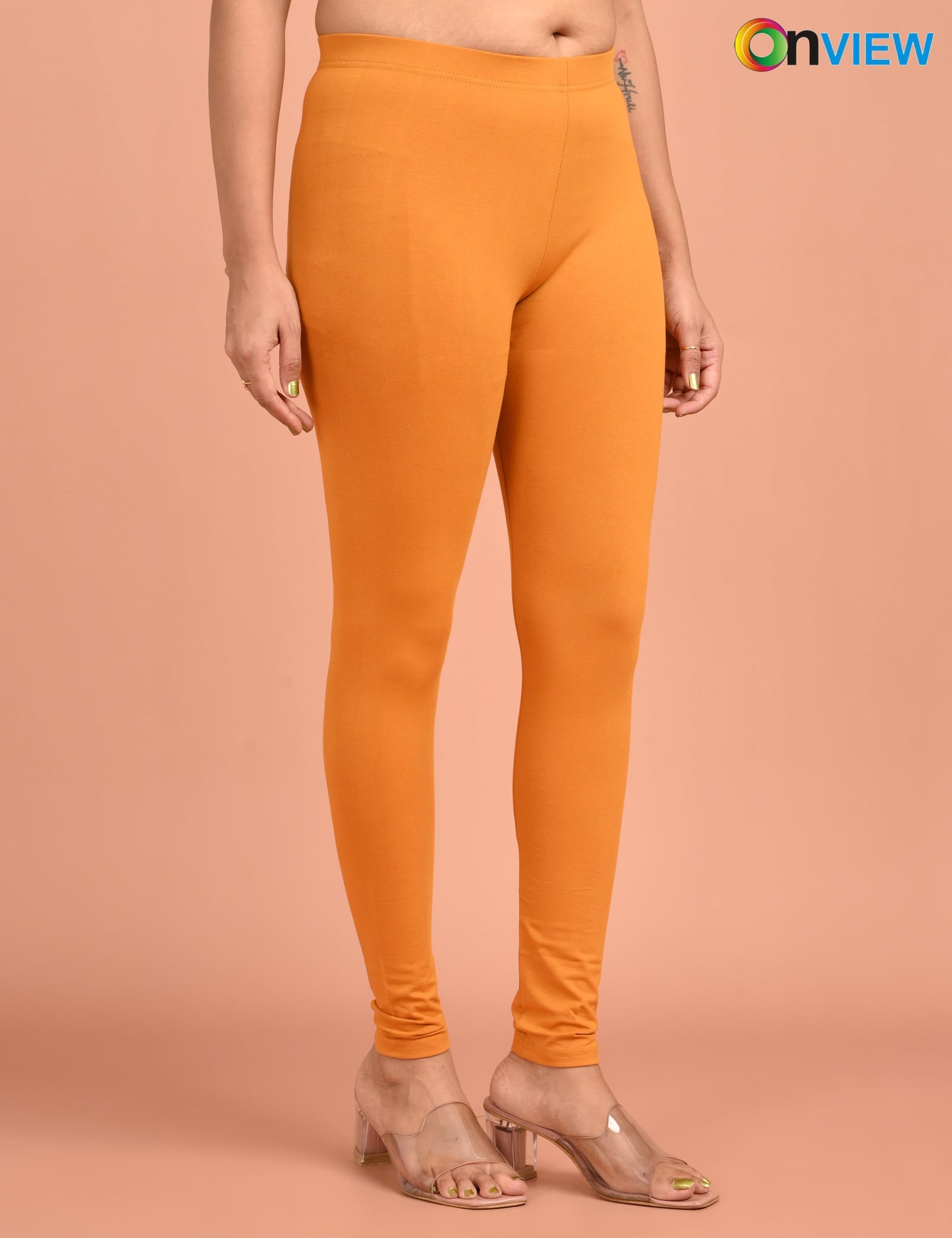 ONVIEW | 034 | Dark Mustard Cotton Lycra Ankle Length Legging 220gsm