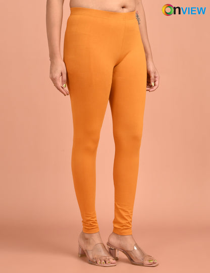ONVIEW | 034 | Dark Mustard Cotton Lycra Ankle Length Legging 220gsm
