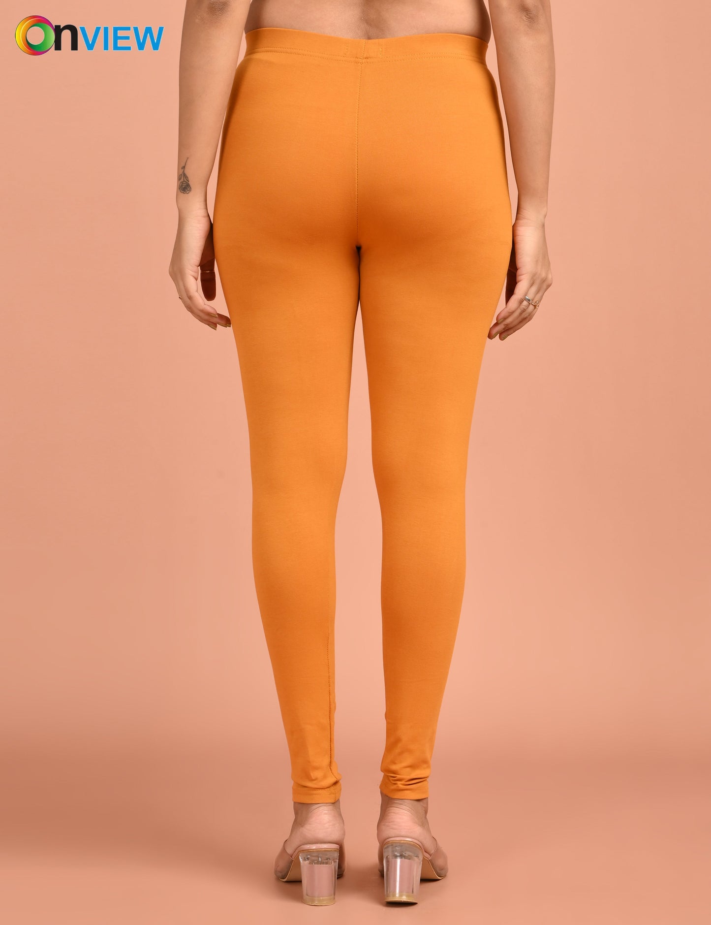 ONVIEW | 034 | Dark Mustard Cotton Lycra Ankle Length Legging 220gsm