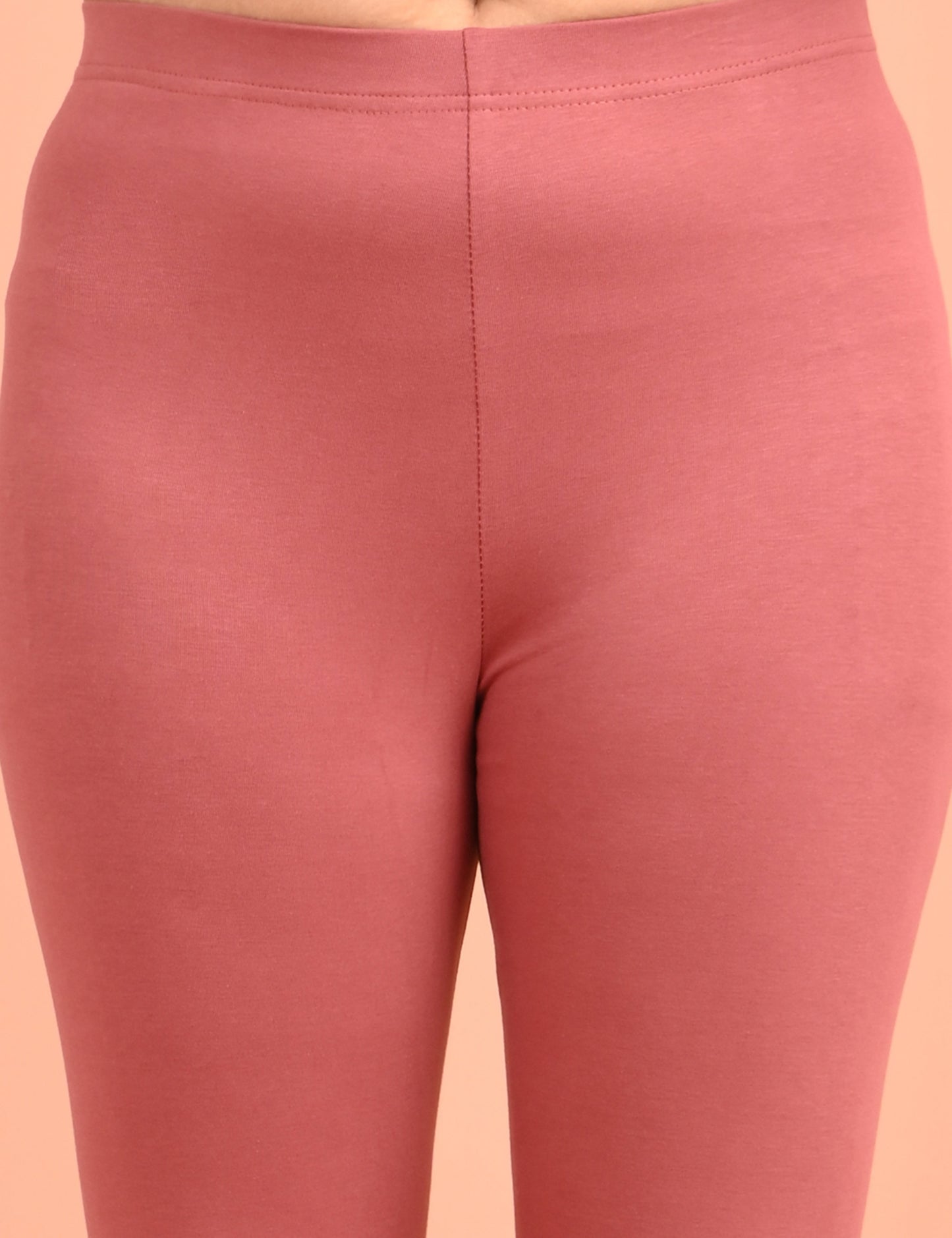 ONVIEW | 038 | Dusty Pink Cotton Lycra Ankle Length Legging 220gsm