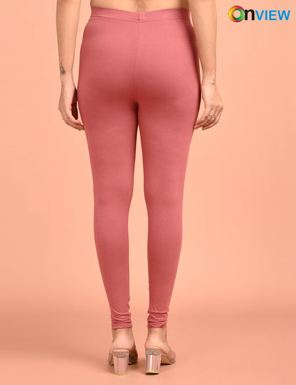 ONVIEW | 038 | Dusty Pink Cotton Lycra Ankle Length Legging 220gsm