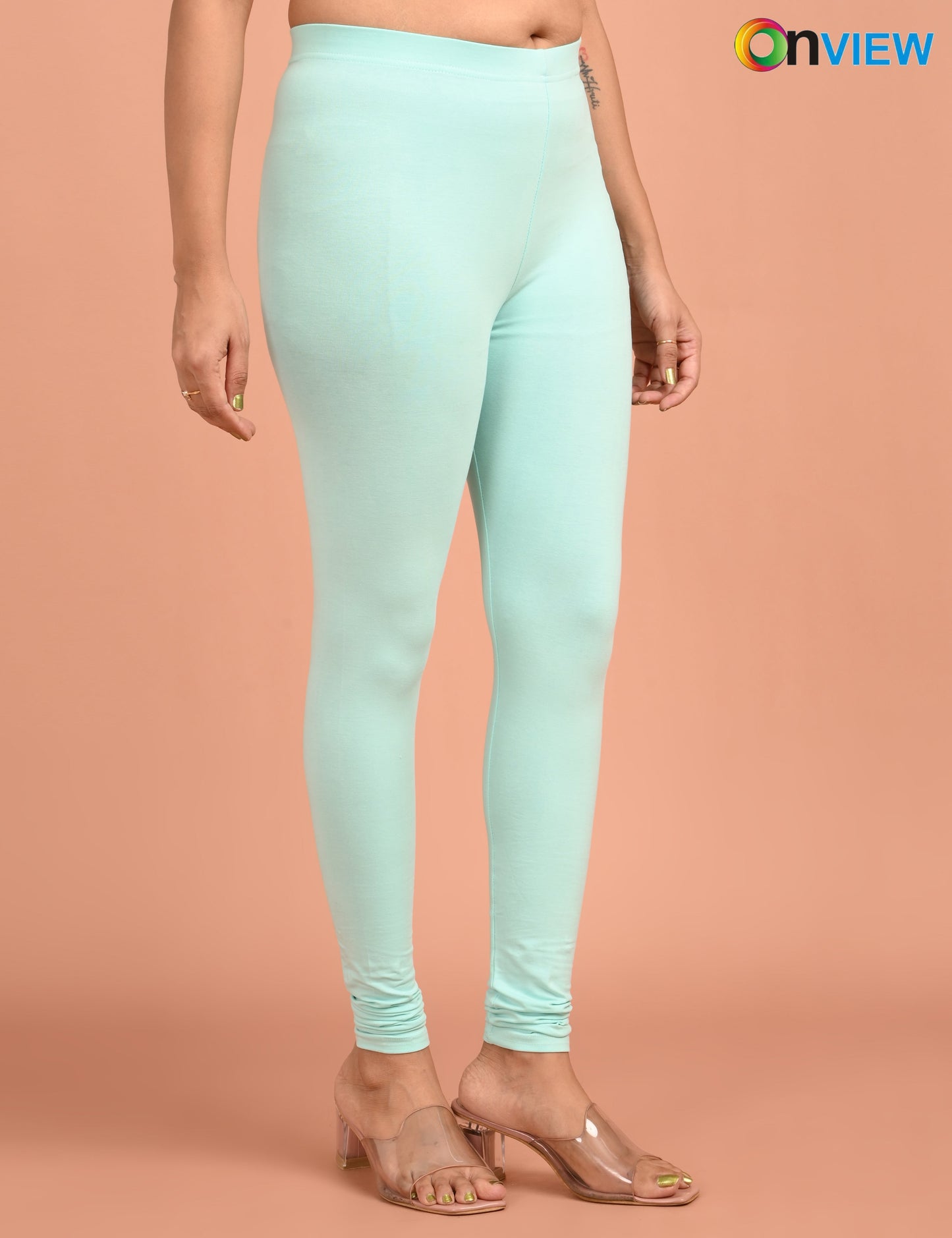 ONVIEW | 040 | Light Pista Cotton Lycra Ankle Length Legging 220gsm