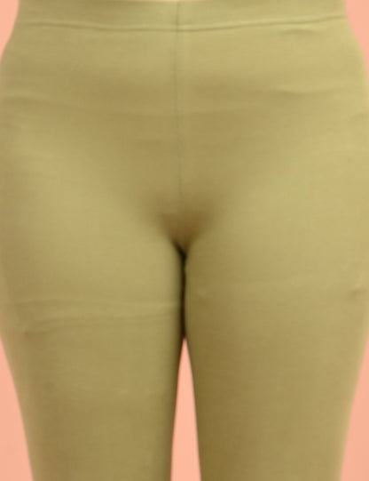 ONVIEW | 045 | Dusty Green Cotton Lycra Ankle Length Legging 220gsm