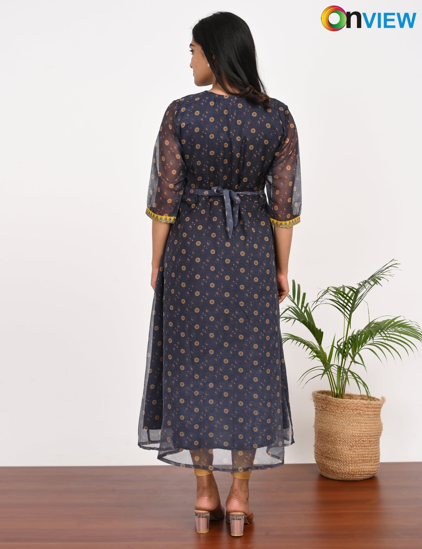 ONVIEW | 1058 | ORGANZA EMBROIDARY UMBRELLA WITH LINING