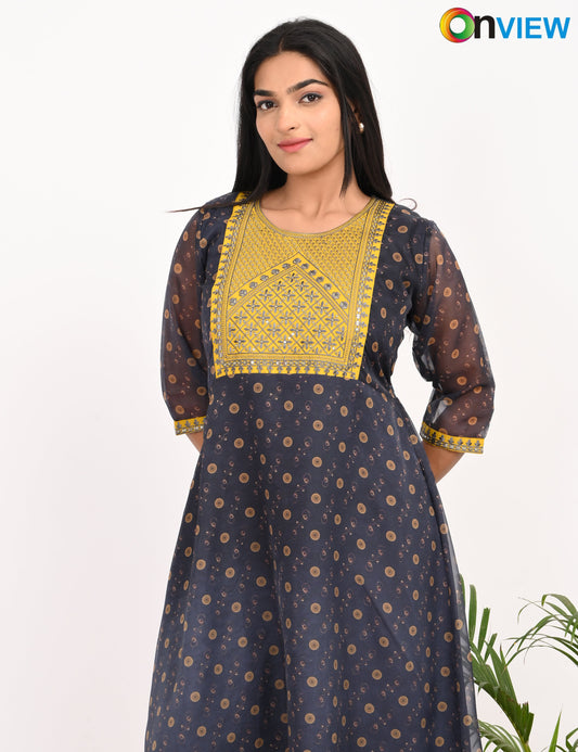 ONVIEW | 1058 | ORGANZA EMBROIDARY UMBRELLA WITH LINING