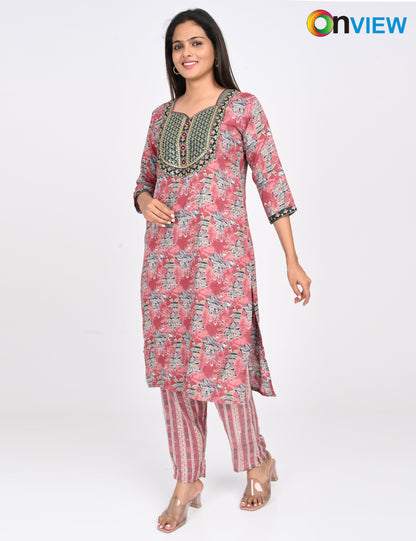 ONVIEW | 1409 | CAPSULE 2 PIECE SET WITH EMBROIDERY