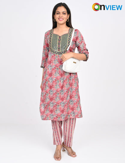 ONVIEW | 1409 | CAPSULE 2 PIECE SET WITH EMBROIDERY