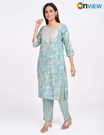 ONVIEW | 1410 | CAPSULE 2 PIECE SET WITH EMBROIDERY