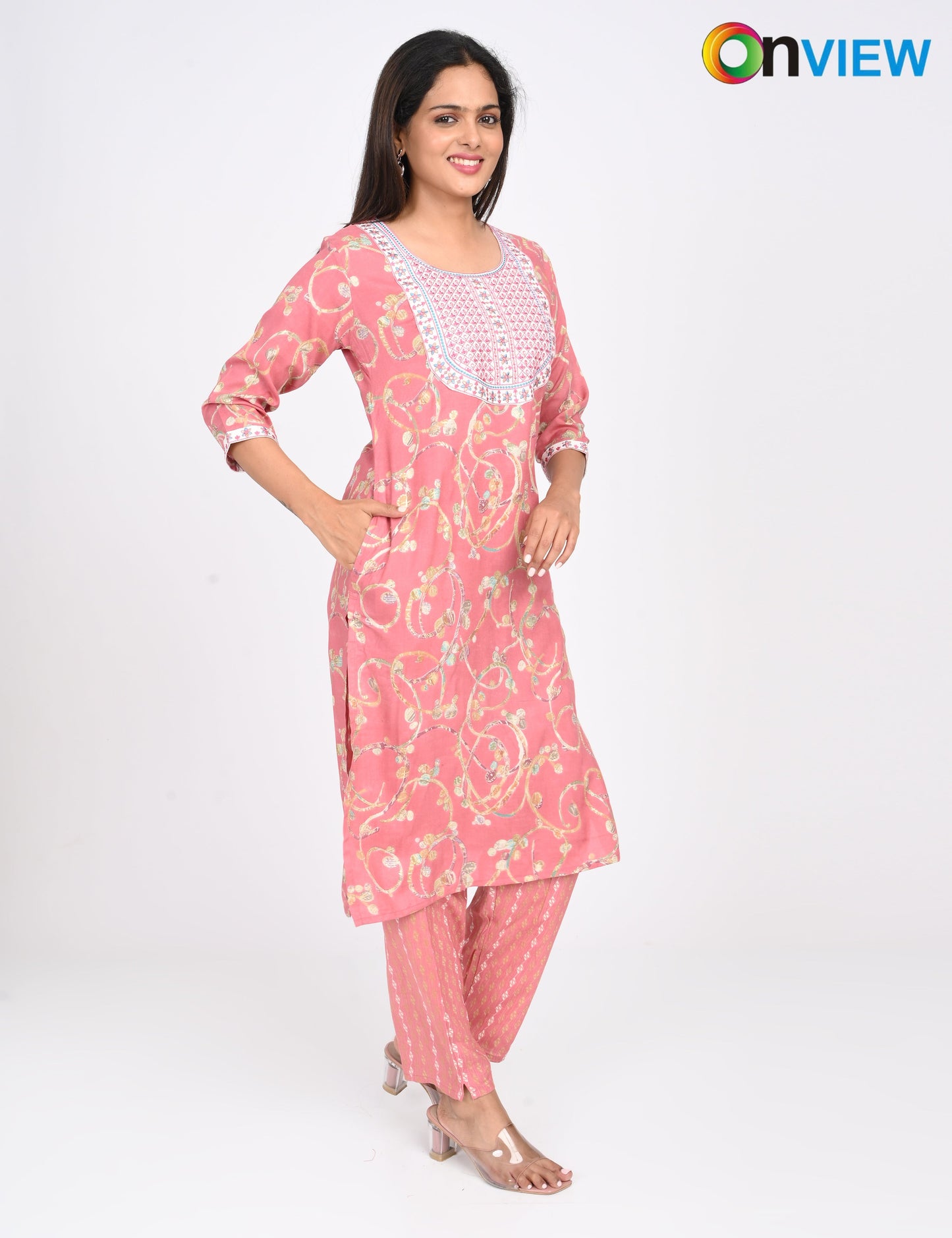 ONVIEW | 1411 | CAPSULE 2 PIECE SET WITH EMBROIDERY