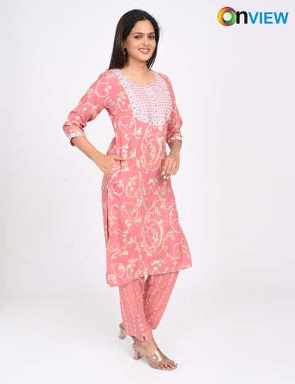 ONVIEW | 1411 | CAPSULE 2 PIECE SET WITH EMBROIDERY