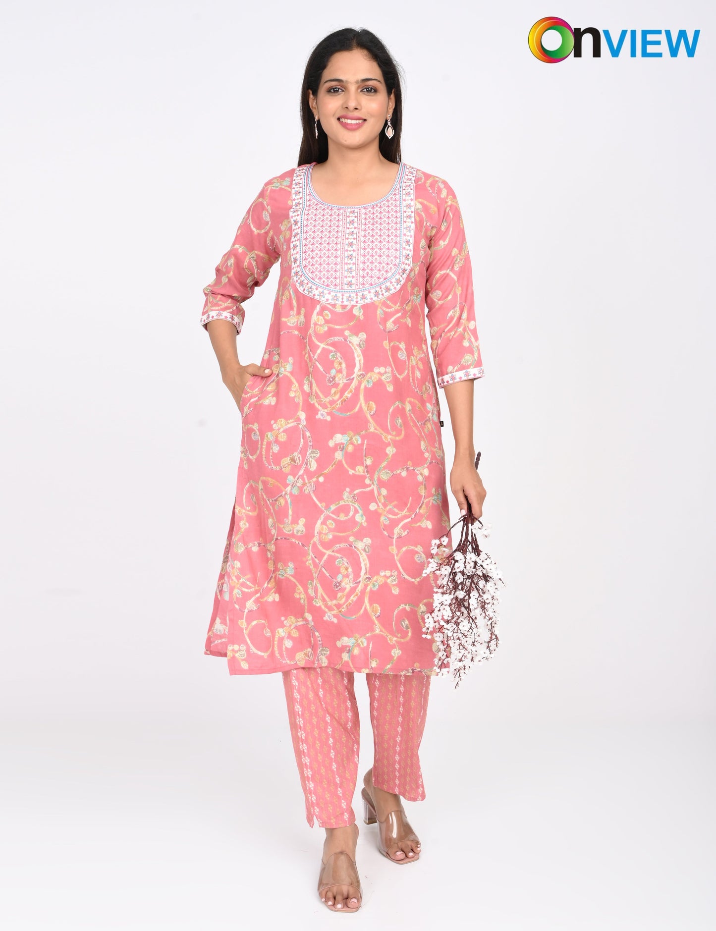 ONVIEW | 1411 | CAPSULE 2 PIECE SET WITH EMBROIDERY