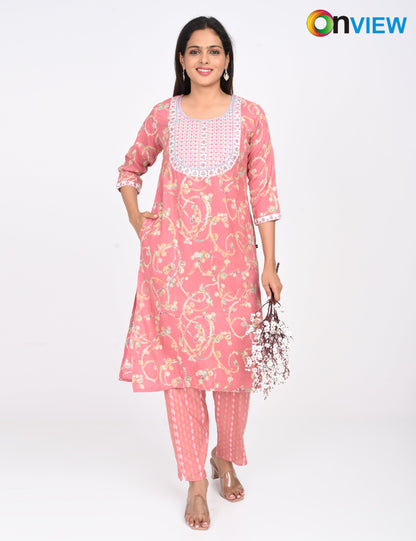 ONVIEW | 1411 | CAPSULE 2 PIECE SET WITH EMBROIDERY