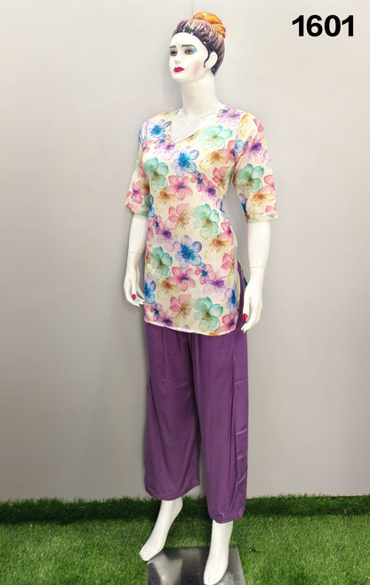 ONVIEW | 1601 | TRENDY RAYON DIGITAL PRINTED SHORT TOP