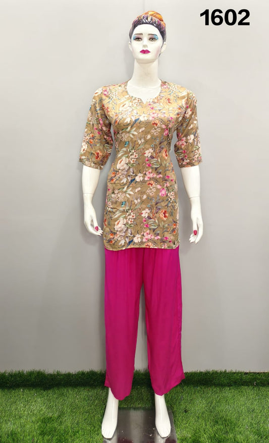 ONVIEW | 1602 | TRENDY RAYON DIGITAL PRINTED SHORT TOP