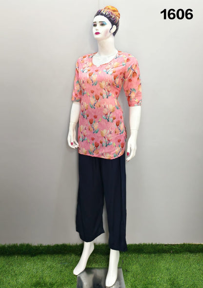 ONVIEW | 1606 | TRENDY RAYON DIGITAL PRINTED SHORT TOP