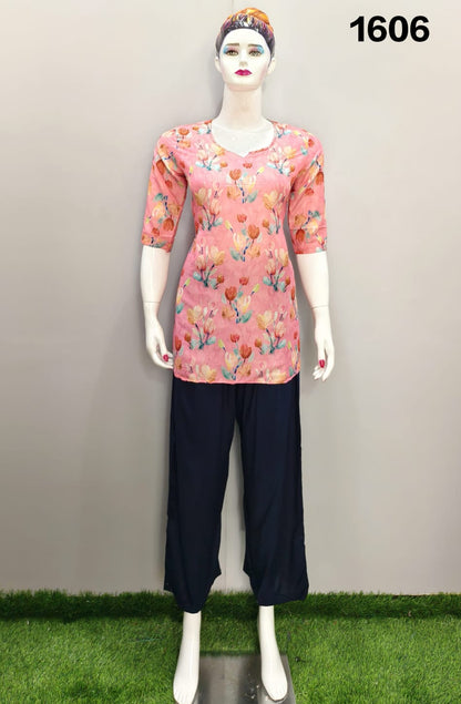 ONVIEW | 1606 | TRENDY RAYON DIGITAL PRINTED SHORT TOP