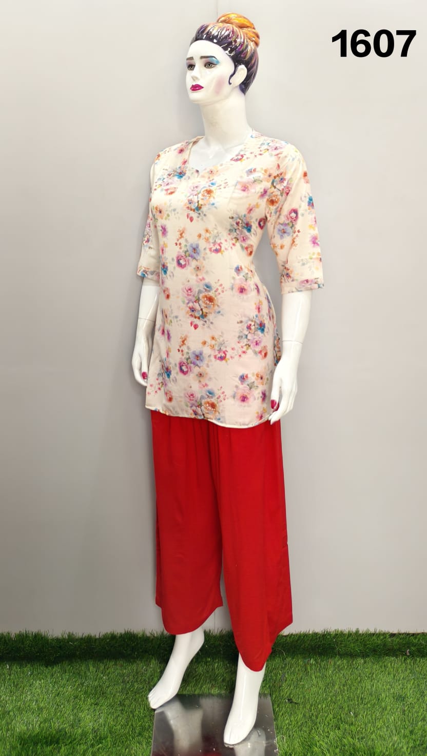 ONVIEW | 1607 | TRENDY RAYON DIGITAL PRINTED SHORT TOP