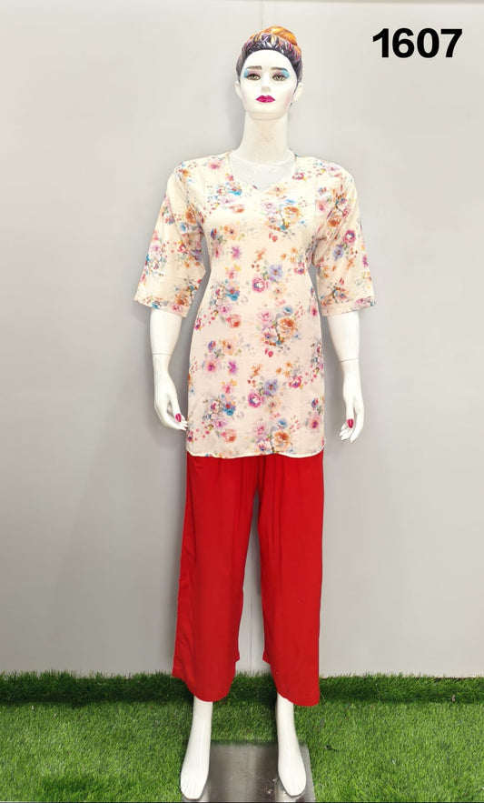 ONVIEW | 1607 | TRENDY RAYON DIGITAL PRINTED SHORT TOP