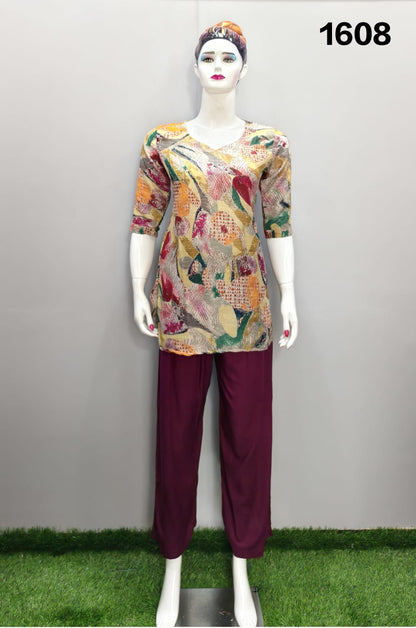 ONVIEW | 1608 | TRENDY RAYON DIGITAL PRINTED SHORT TOP