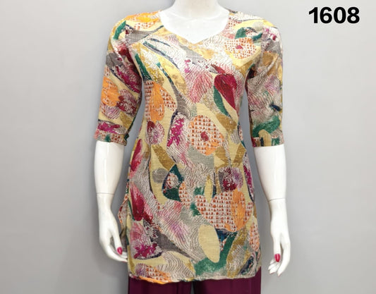 ONVIEW | 1608 | TRENDY RAYON DIGITAL PRINTED SHORT TOP