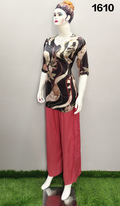 ONVIEW | 1610 | TRENDY RAYON DIGITAL PRINTED SHORT TOP