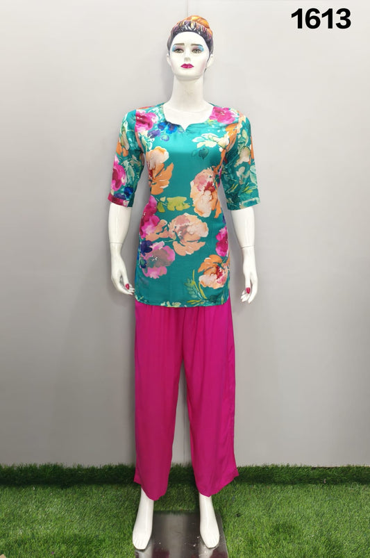 ONVIEW | 1613 | TRENDY RAYON DIGITAL PRINTED SHORT TOP