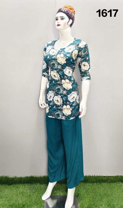 ONVIEW | 1617 | TRENDY RAYON DIGITAL PRINTED SHORT TOP