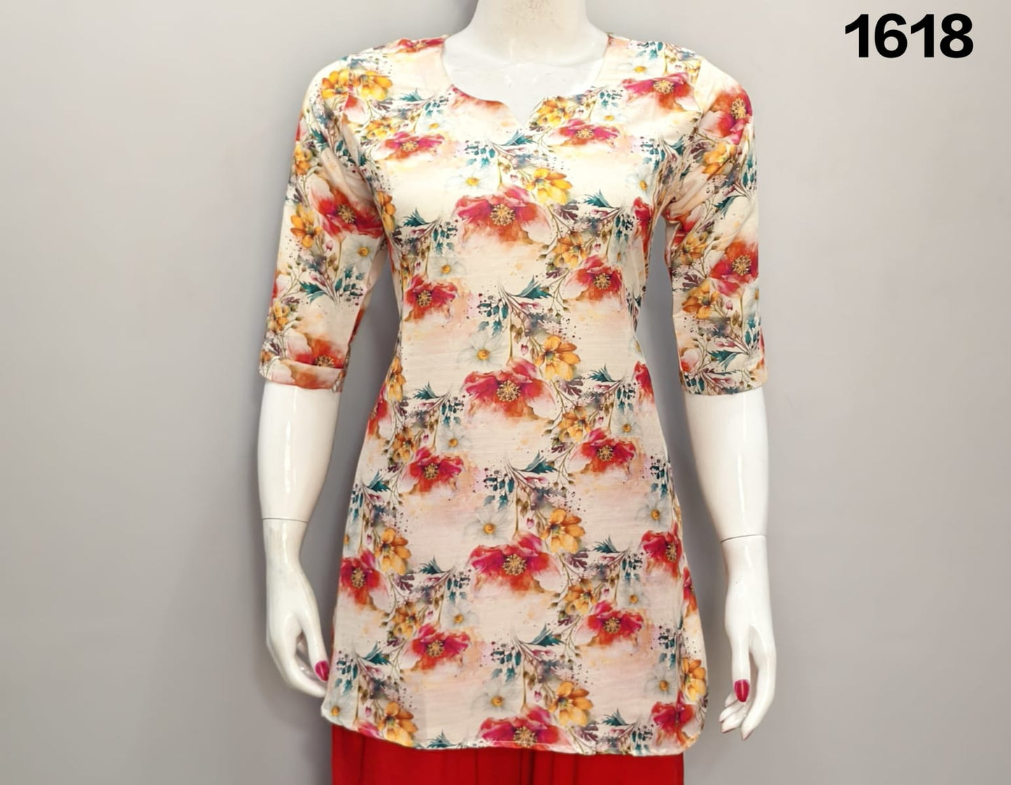 ONVIEW | 1618 | TRENDY RAYON DIGITAL PRINTED SHORT TOP