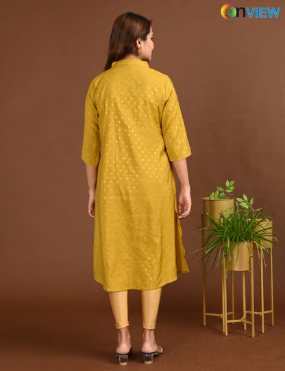 ONVIEW | 1675 | SILK A LINE SIDE OPEN WITH EMBROIDERY