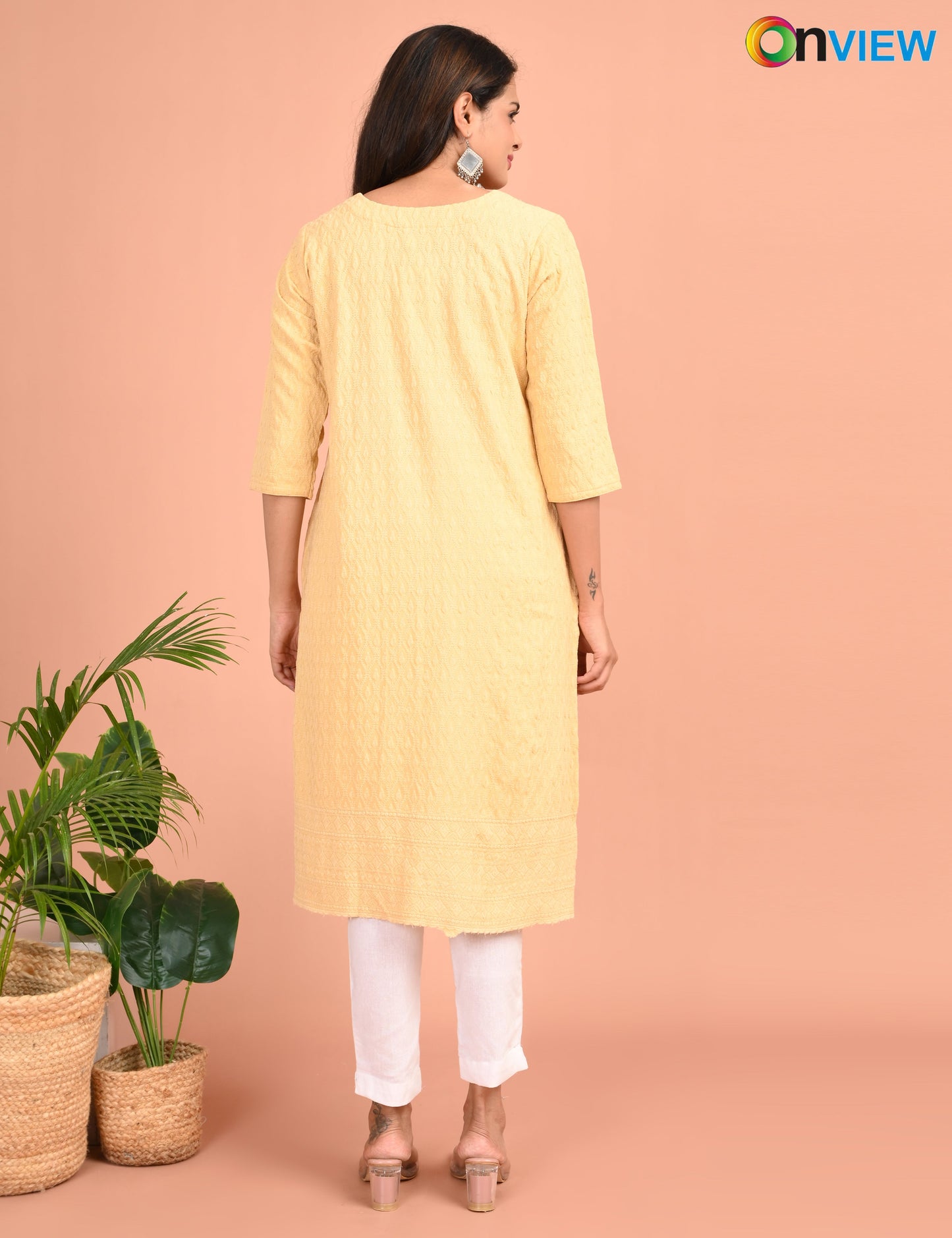 ONEVIEW | 173 | CHIKANKARI DESIGN NECK