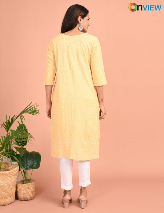 ONEVIEW | 173 | CHIKANKARI DESIGN NECK