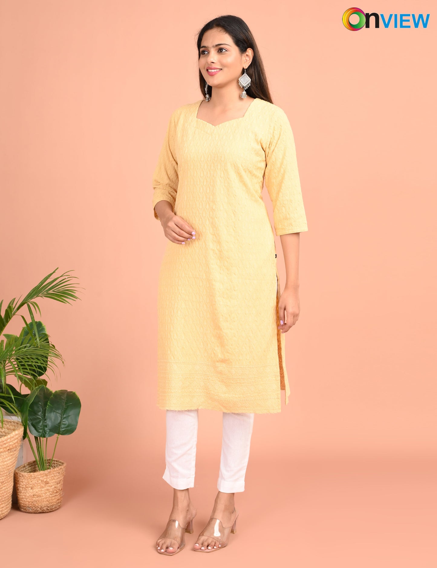 ONEVIEW | 173 | CHIKANKARI DESIGN NECK
