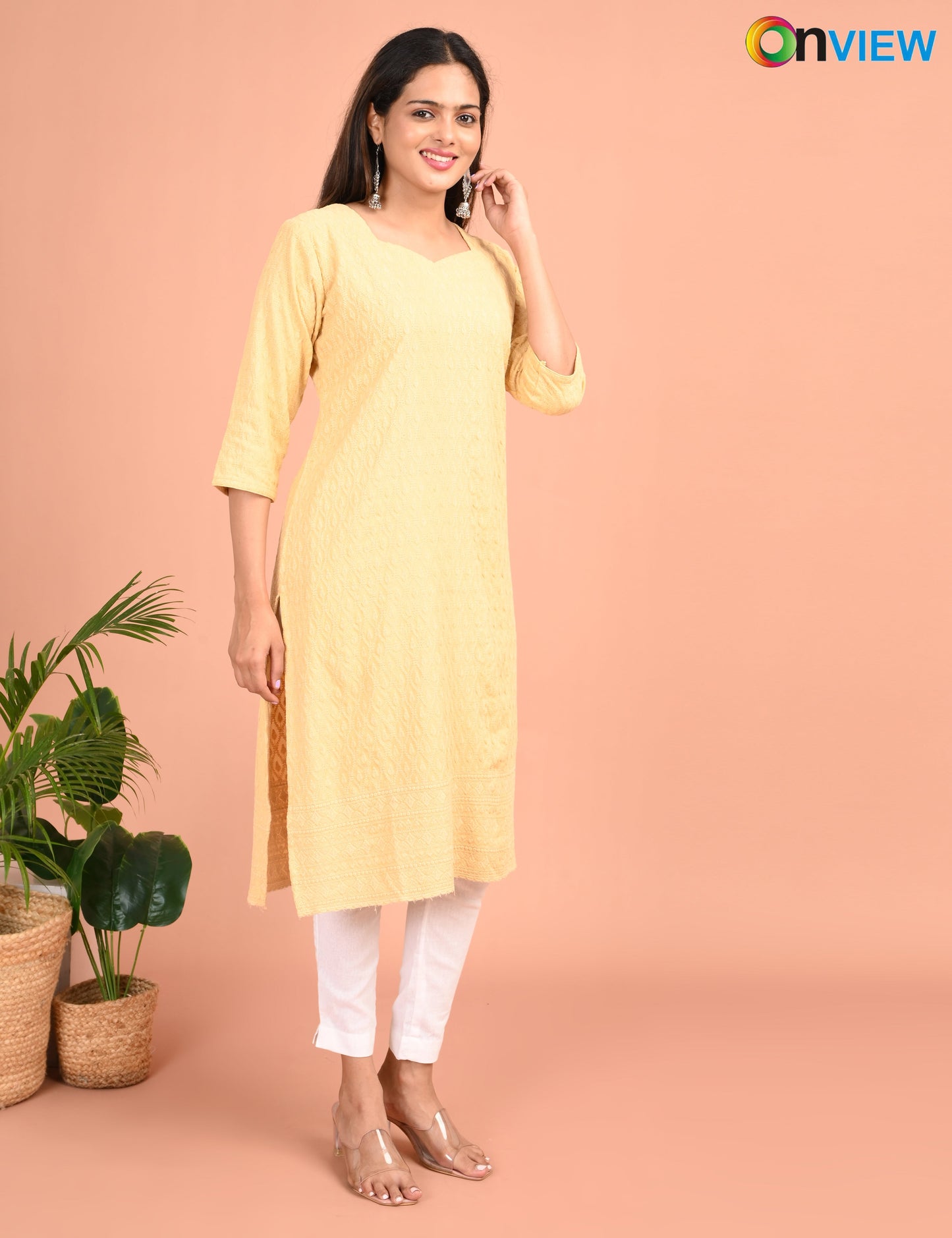 ONEVIEW | 173 | CHIKANKARI DESIGN NECK