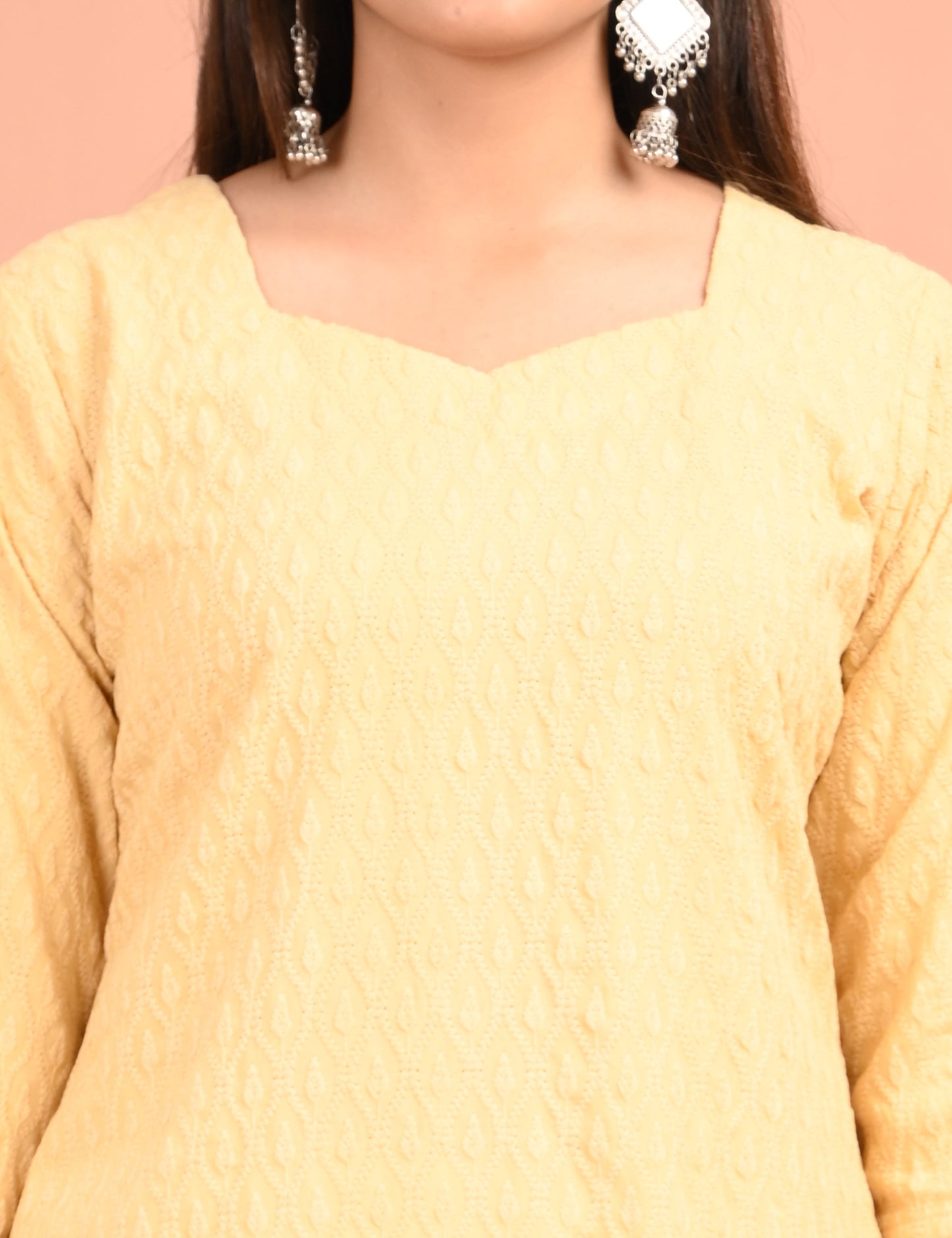 ONEVIEW | 173 | CHIKANKARI DESIGN NECK