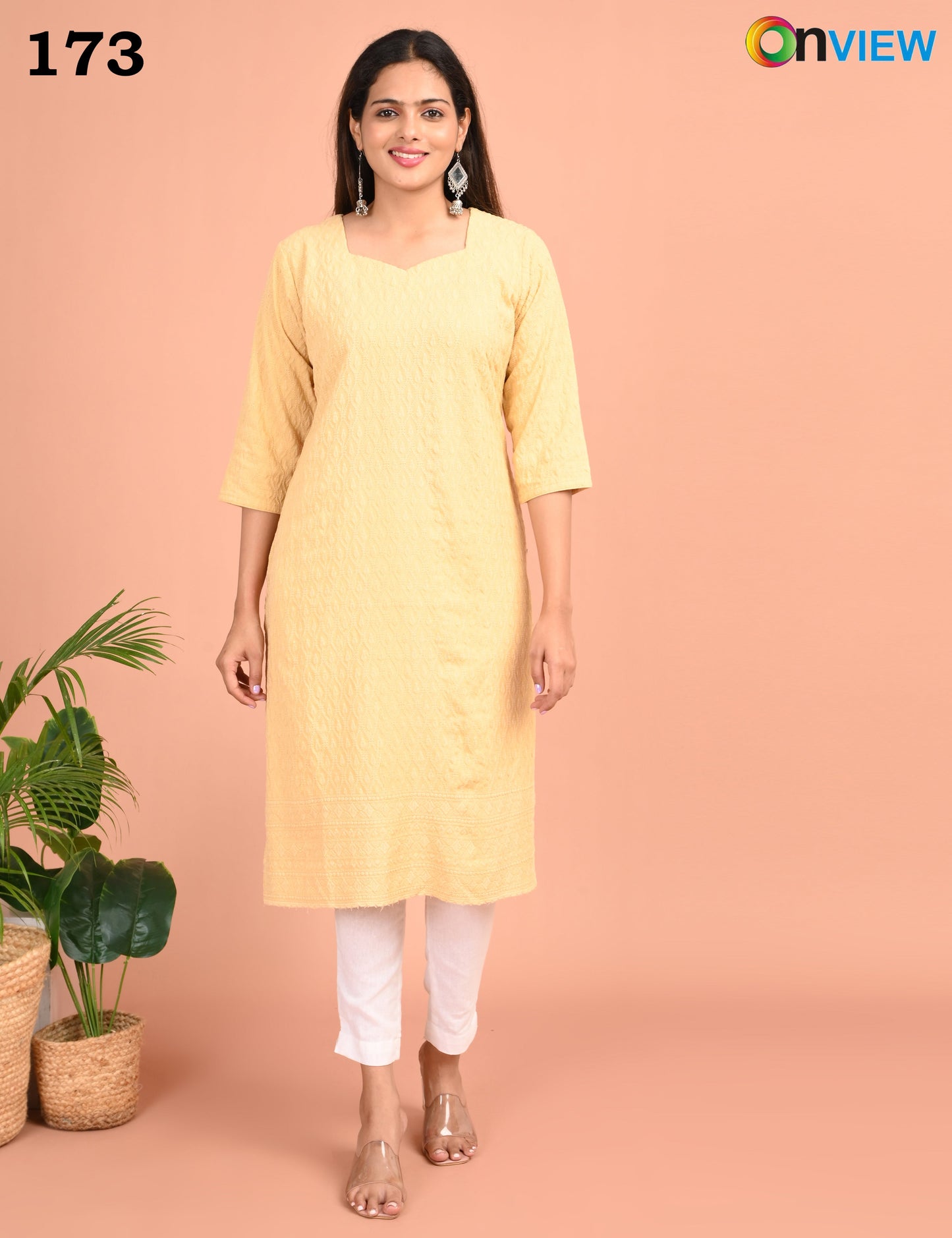 ONEVIEW | 173 | CHIKANKARI DESIGN NECK