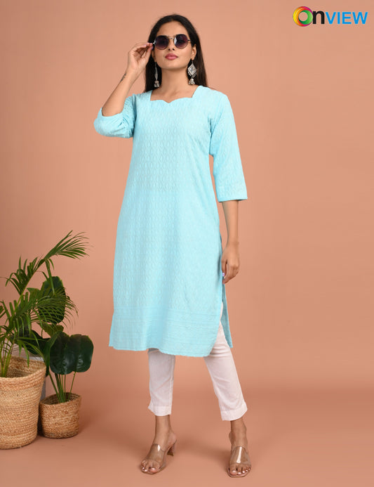ONEVIEW | 174 | CHIKANKARI DESIGN NECK