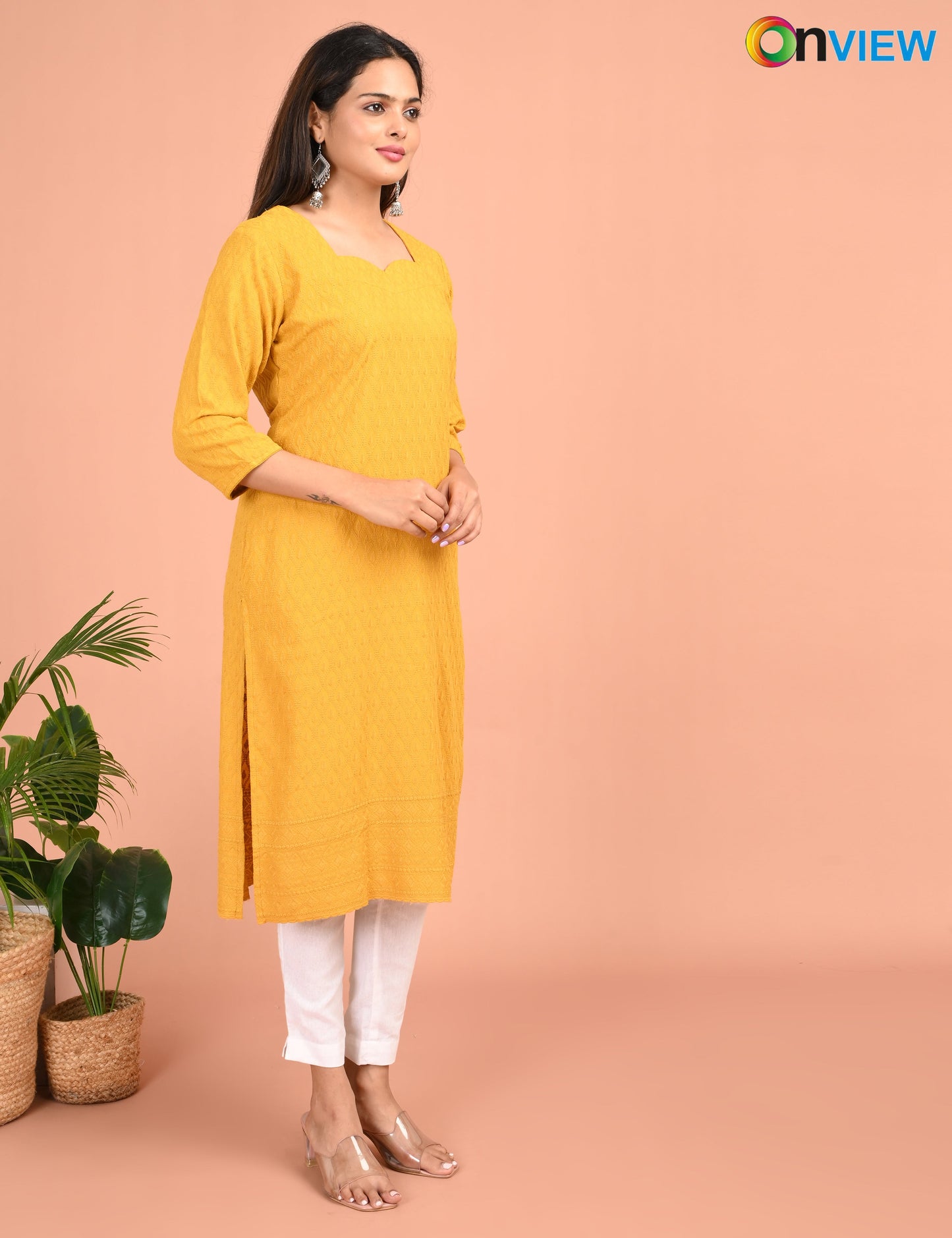 ONEVIEW | 178 | CHIKANKARI DESIGN NECK