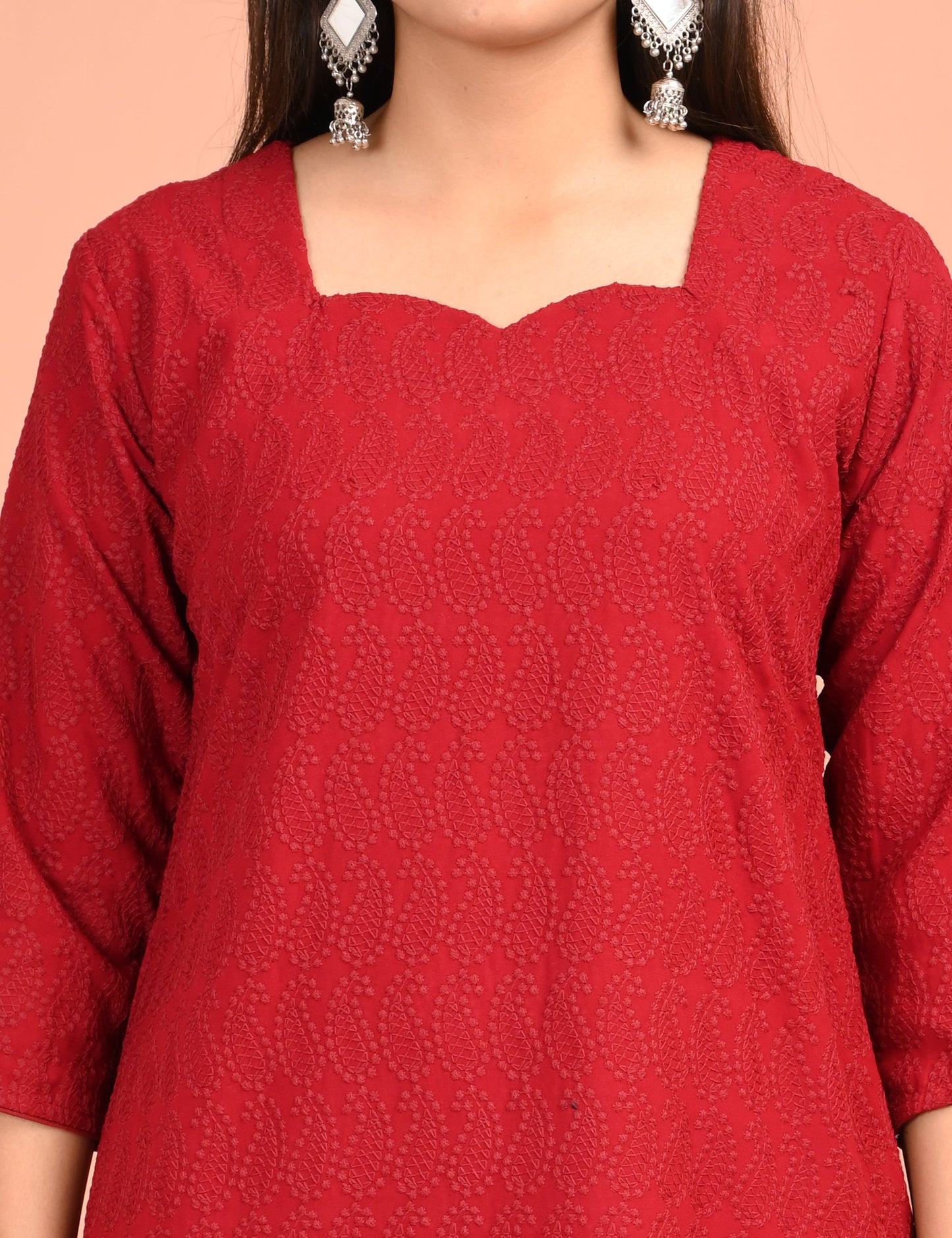 ONEVIEW | 180 | CHIKANKARI DESIGN NECK