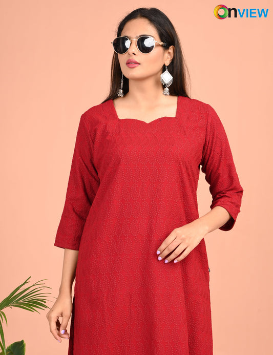 ONEVIEW | 180 | CHIKANKARI DESIGN NECK