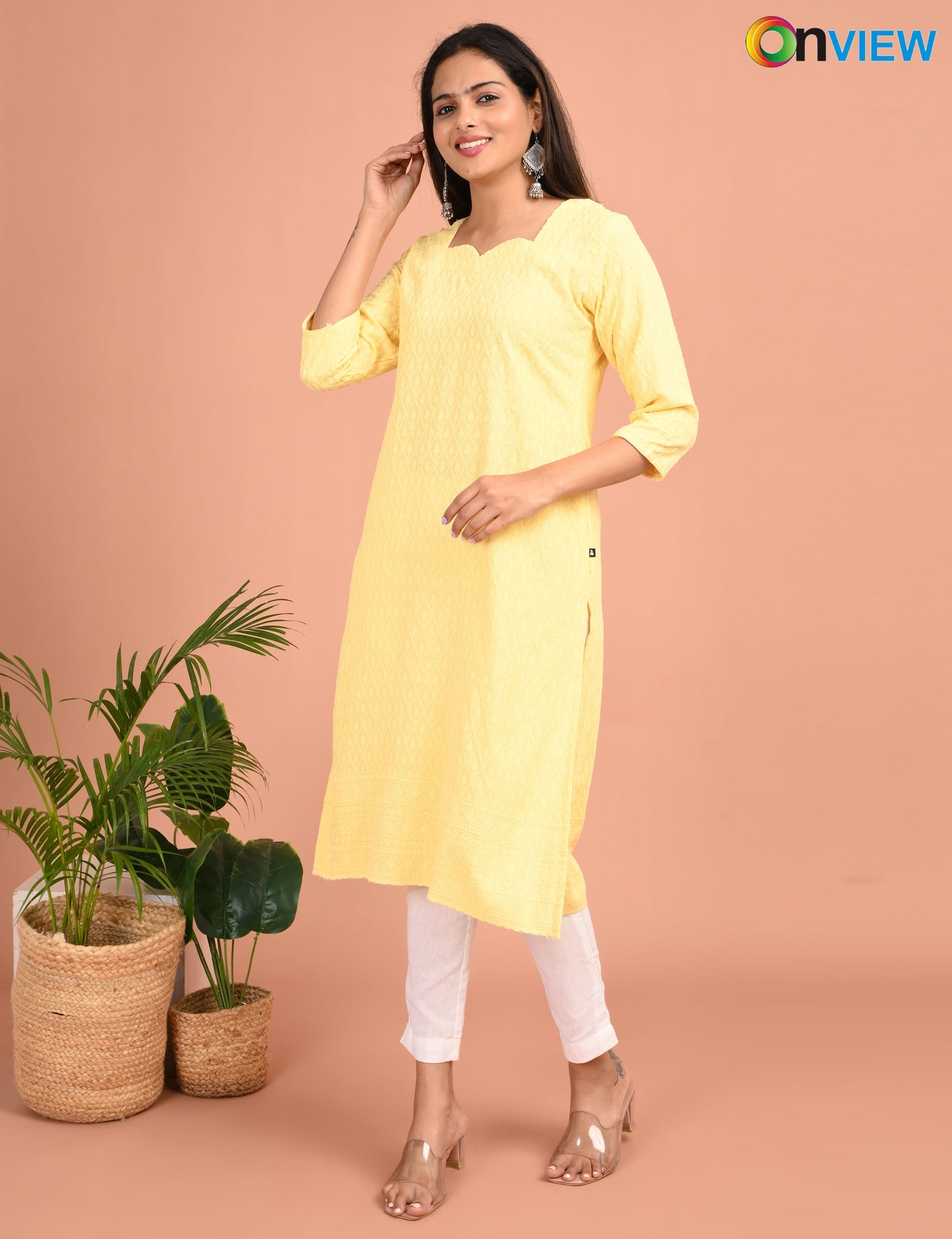 ONVIEW | 182 | CHIKANKARI DESIGN NECK