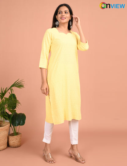 ONVIEW | 182 | CHIKANKARI DESIGN NECK