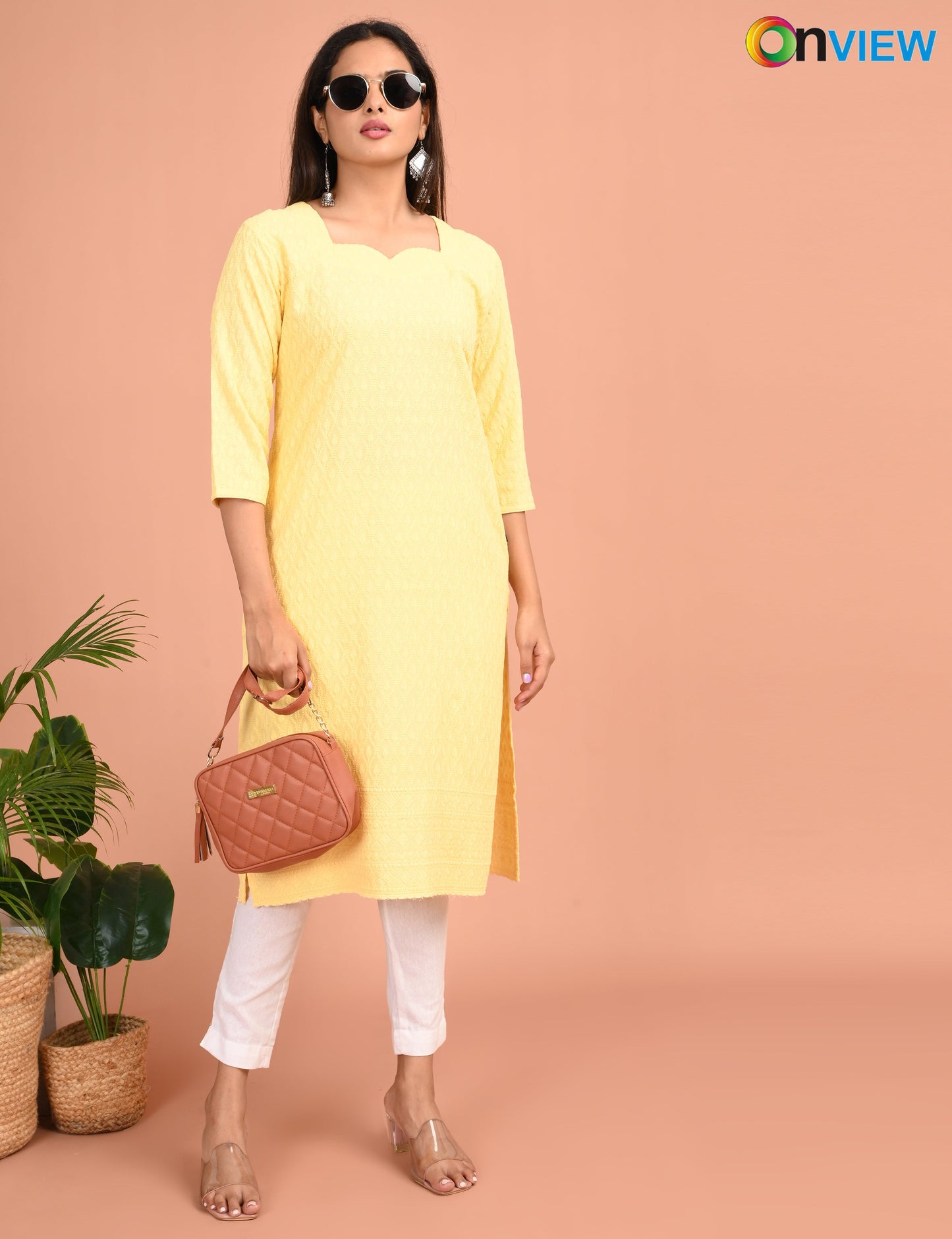 ONVIEW | 182 | CHIKANKARI DESIGN NECK