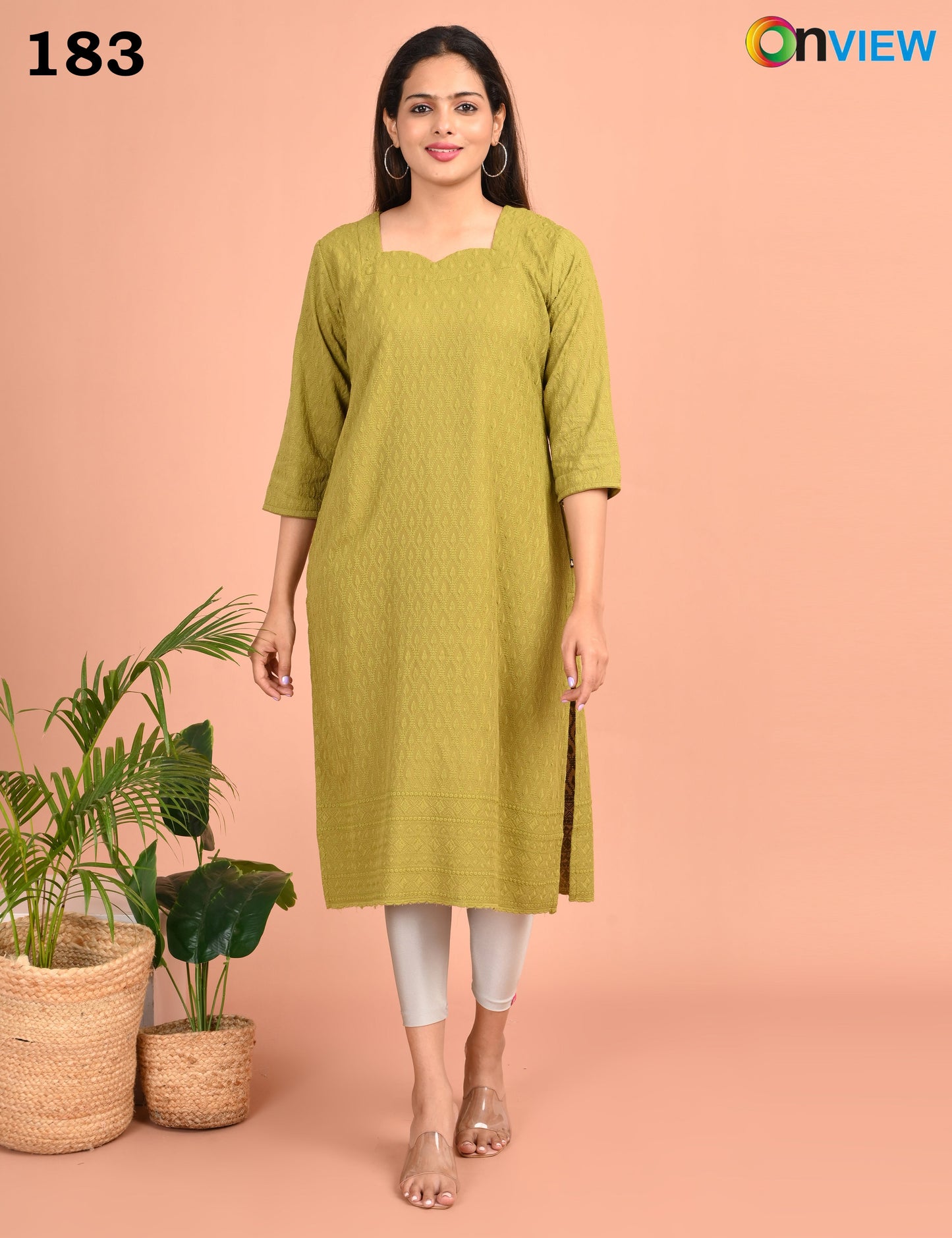 ONVIEW | 183 | CHIKANKARI DESIGN NECK