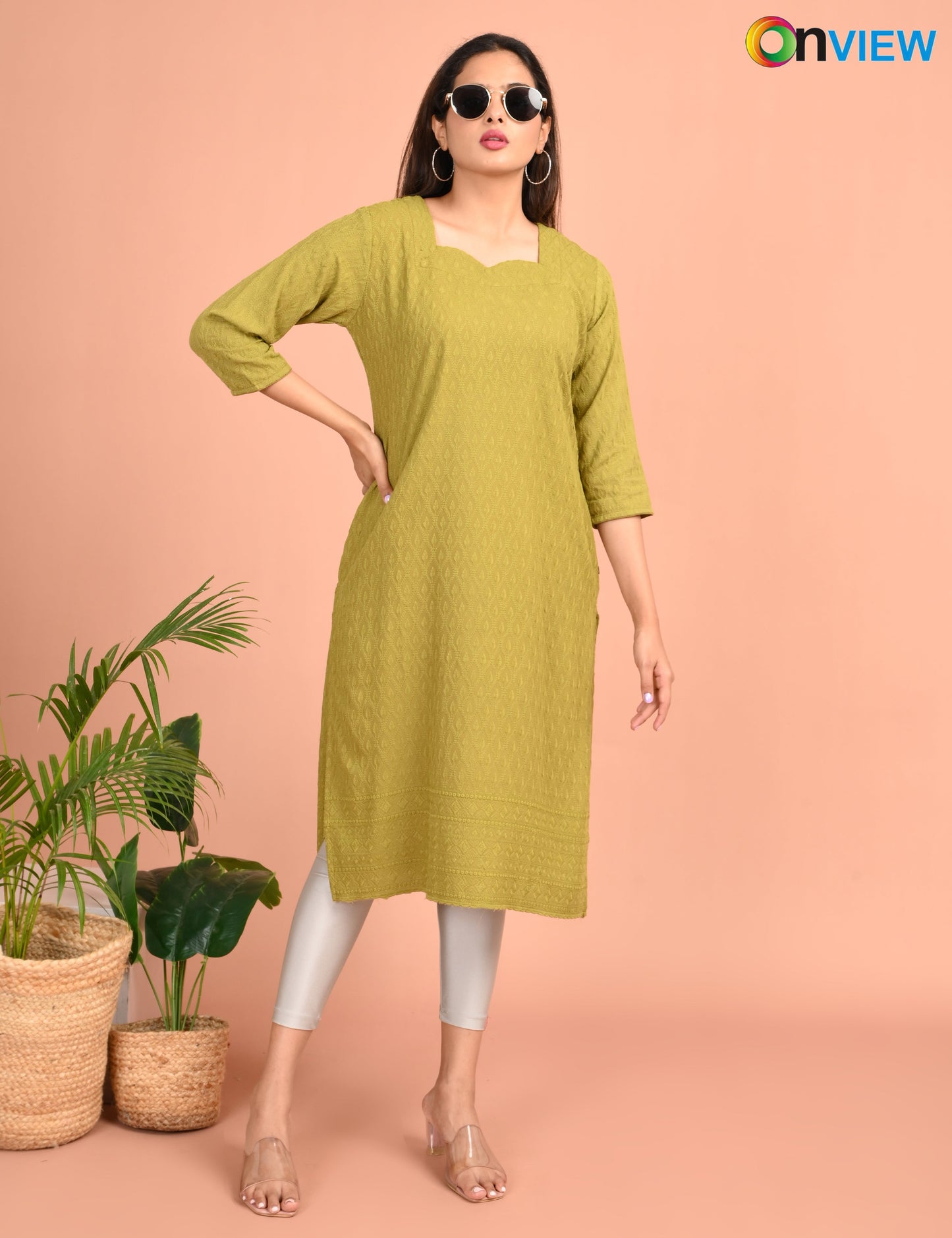 ONVIEW | 183 | CHIKANKARI DESIGN NECK