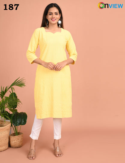 ONVIEW | 187 | CHIKANKARI DESIGN NECK